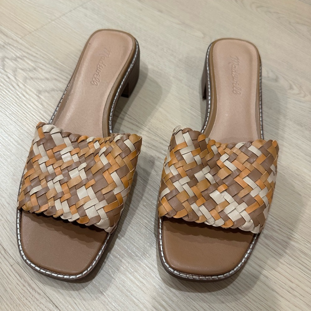 Madewell Woven Wood Slide Sandals